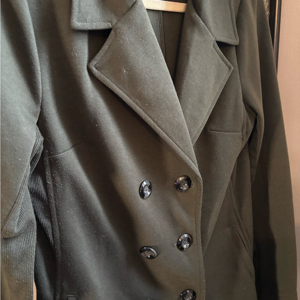 Hunter Olive Green Double Breasted Blazer Jacket Medium